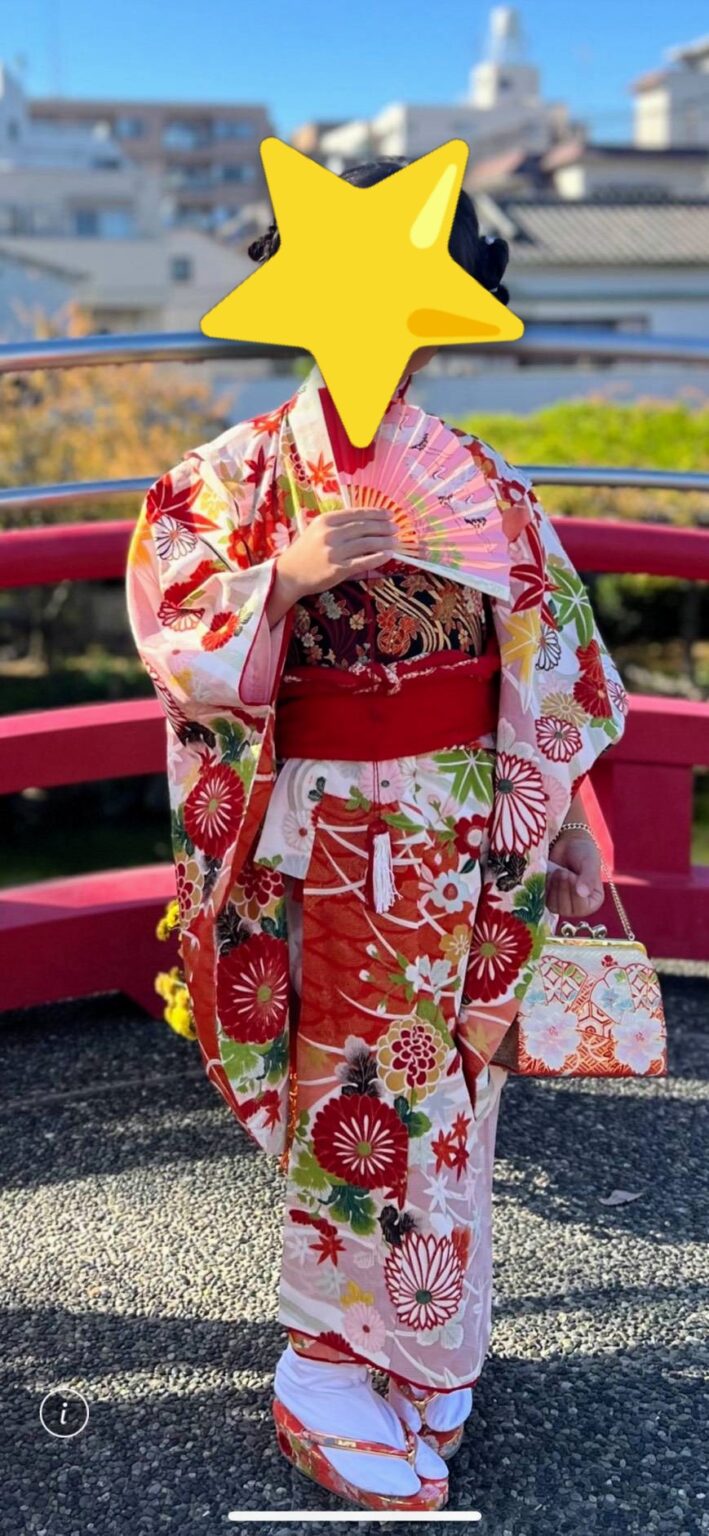 7歳 七五三着物 花づくし ピンク 正絹